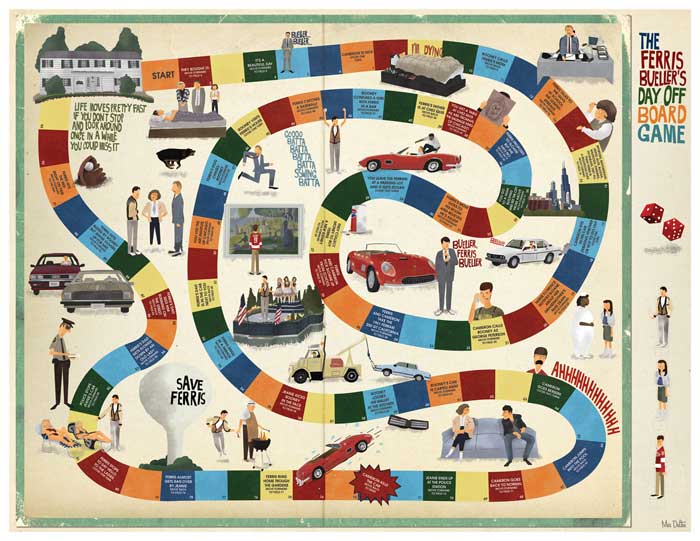 The Ferris Bueller’s Day Off Board Game Poster
